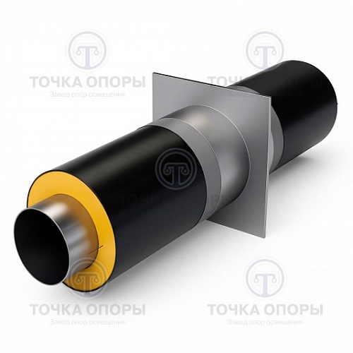 Неподвижная опора в ППУ изоляции с полиэтиленовой (ПЭ) оболочкой укороченные