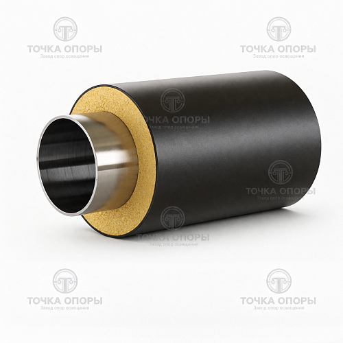 Труба ППУ полиэтиленовая оболочка 140х65х3 мм ГОСТ 30732-2006