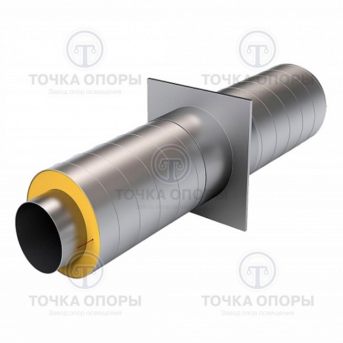 Неподвижная опора трубопроводов в ППУ изоляции с оцинкованной (ОЦ) оболочкой укороченные